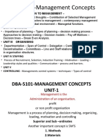 Management Concepts Overview
