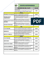 Carta Restaurante Enero 2022