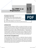 Deploying CRM in An Organizaton: Learning Objectives