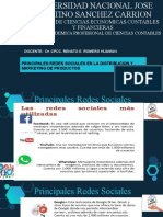 Principales Redes Sociales en La Distribucion y Marketing de Productos