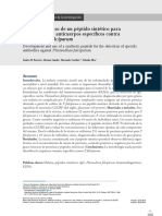 Detección de anticuerpos contra Plasmodium falciparum usando un péptido sintético