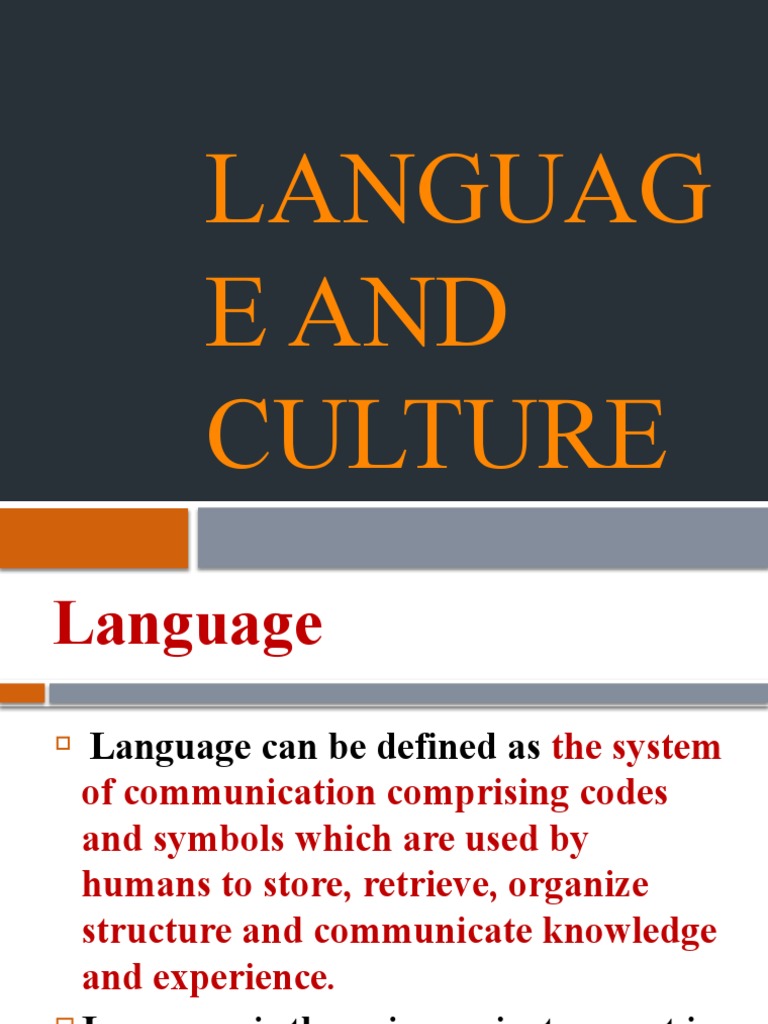 Language and Culture Interconnection | PDF | Communication ...