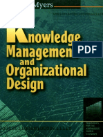 Paul S Myers - Knowledge Management and Organizational Design (Resources For The Knowledge-Based Economy) (1996)