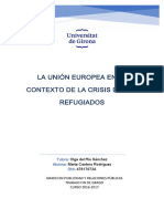 La UE Ante La Crisis de Los Refugiados