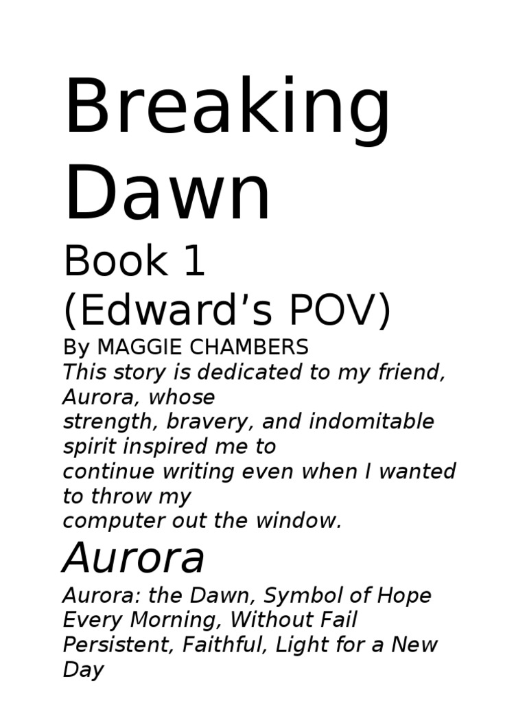 Breaking Dawn PDF Twilight (Novel Series) Nature