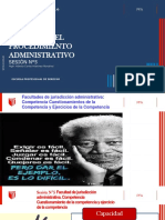 Derecho del Procedimiento Administrativo: Facultades de Jurisdicción y Competencia (PFA