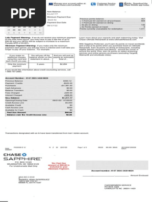 Chase Bank Statement