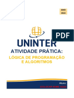 Caderno de Atividade Pratica de Logica de Programacao e Algoritmos