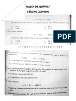 TALLER QUÍMICA Cálculos Químicos