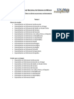 Especialidades en Enfermeria