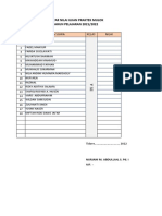 Daftar Nilai Ujian Praktek Mulok