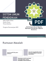 Model Sistem Umum Pendidikan: Rifqi Abdul Adzim Risma Diana Wawa Kartiwa Program Pascasarjana MPI