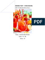 Procedure Text - Food Recipe (How To Make Strawberry Juice)