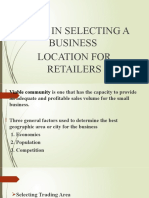 Steps in Selecting Business Location For Retailers