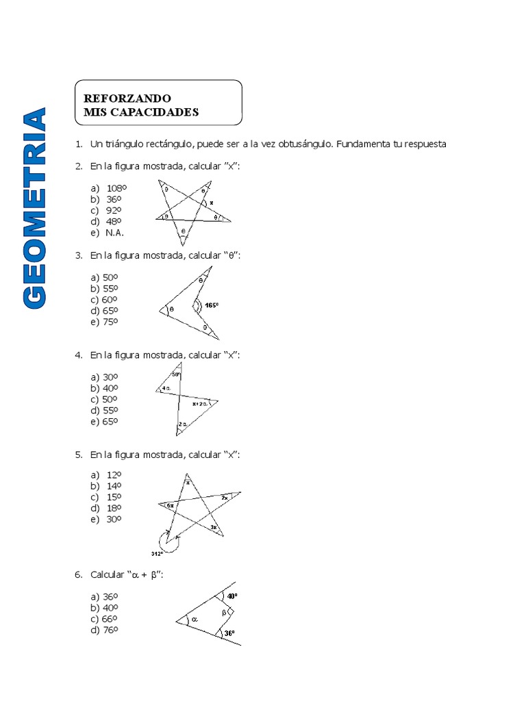 Triangulos Ficha de Trabajo | PDF