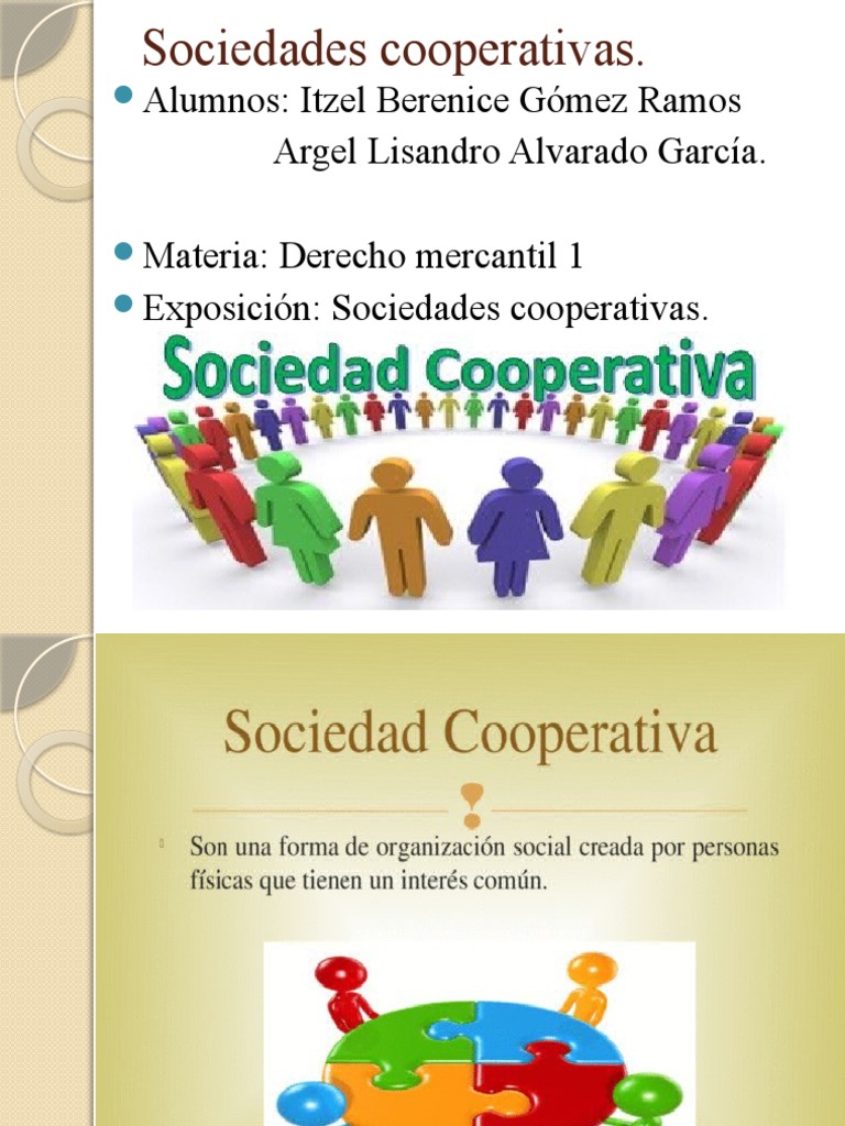 Sociedades Cooperativas | Descargar gratis PDF | Cooperativa | Sociedad