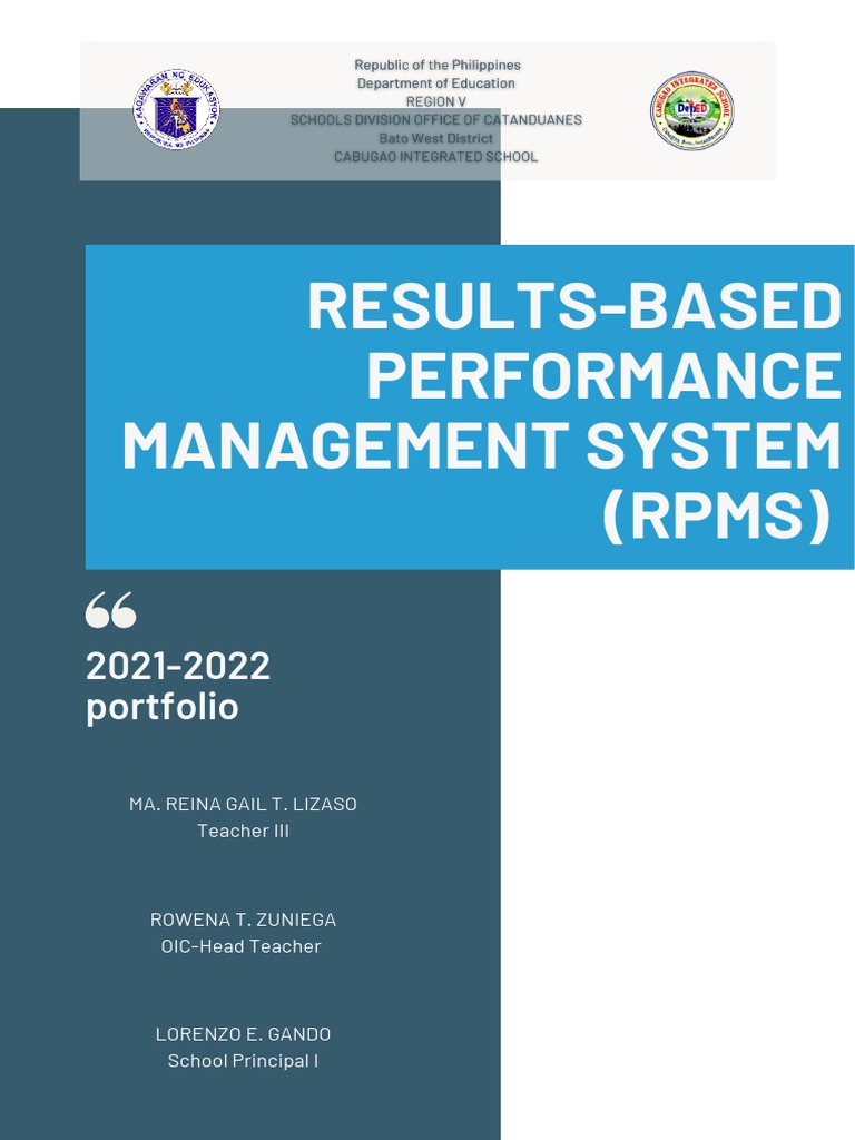 RPMS Performance Management Overview | PDF | Teaching Method | Learning
