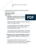 Vida política, social y económica nacional 1865-1880