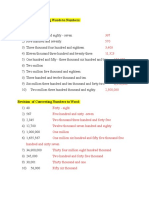 Revision of Converting Words To Numbers