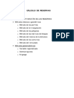 Cálculo reservas yacimientos mediante métodos clásicos y geoestadísticos