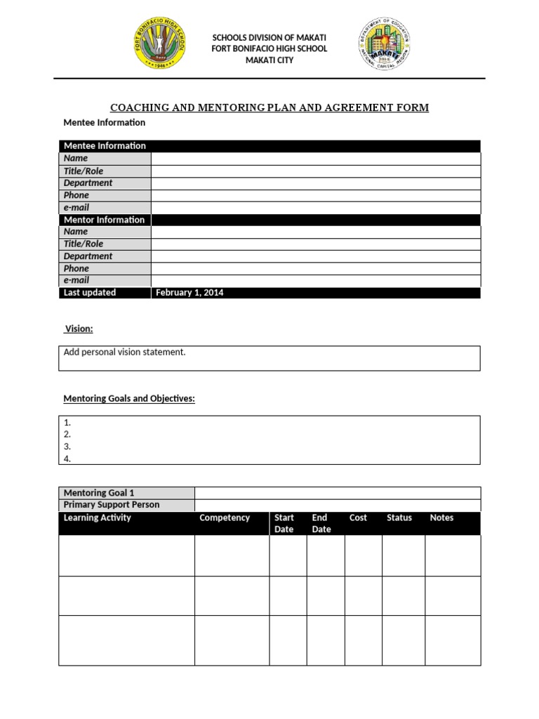 Mentoring Action Plan Template | PDF