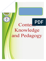 Content Knowledge and Pedagogy