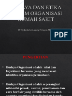 Materi Budaya Dan Etika Dalam Organisasi Rumah Sakit