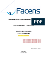 Relatório de Laboratório de Programação e IOT