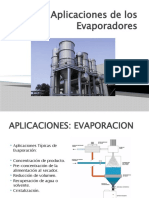 Aplicaciones de Los Evaporadores