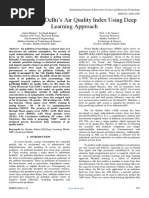 Prediction of Delhi's Air Quality Index Using Deep Learning Approach