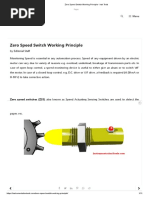 Zero Speed Switch Working Principle - Inst Tools