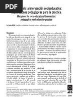 Metaforas de La Intervencion Socioeducativa