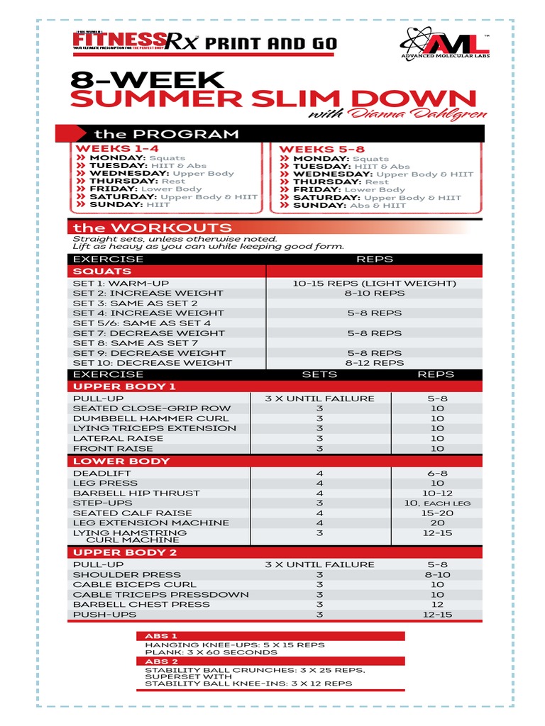 8 week home workout plan pdf hotsell