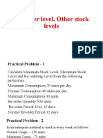 Order Level Practical's