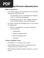 Network Administration System And: What Is A Sysadmin?