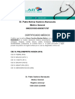 Certificado Pielonefritis