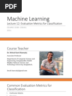 ML-Lecture-12 (Evaluation Metrics For Classification)