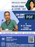 Gloria Gopi Kumar Annual Lecture - 2022