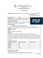 Learning Plan For Oral Communication