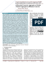 Analytical Study of Recycled Concrete Aggregate As Partial Replacement of Natural Aggregate in Bitumen Concrete