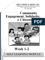 Community Engagement, Solidarity, & Citizenship: Week 1-2