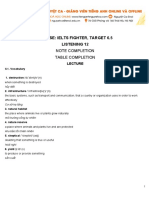 IELTS Listening Table and Note Completion Eco-Holiday Options