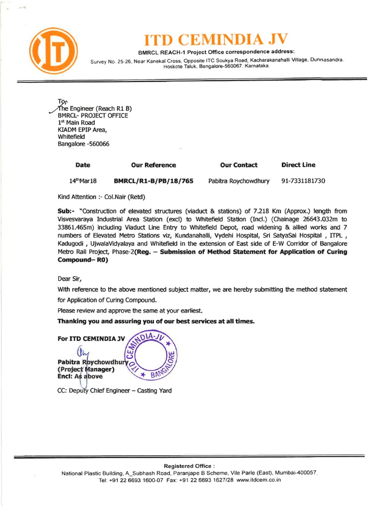 MS For Application of Curing Compound R0 | PDF