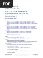 UBL 2.3 JSON Alternative Representation Version 1.0: OASIS Committee Note