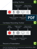 Camtasia Recording Toolbar: Begin Recording Toggle Camera Recording Adjust Specific Recording Options
