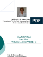 Sef Lucr. Dr. Elena Dumea - Vaccinarea Impotriva Virusului Hepatitei B