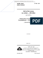 Subsurface Investigation For Foundations - Code of Practice: Indian Standard