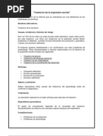 Trastorno de la expresión escrita carpeta  primer parcial