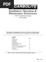 Installation, Operation & Maintenance Instructions: 1100°C Chamber Furnaces ELF Models