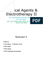 Physical Agents & Electrotherapy II: DR - Muhammad Shahid Shabbir DPT, Ms - NMPT